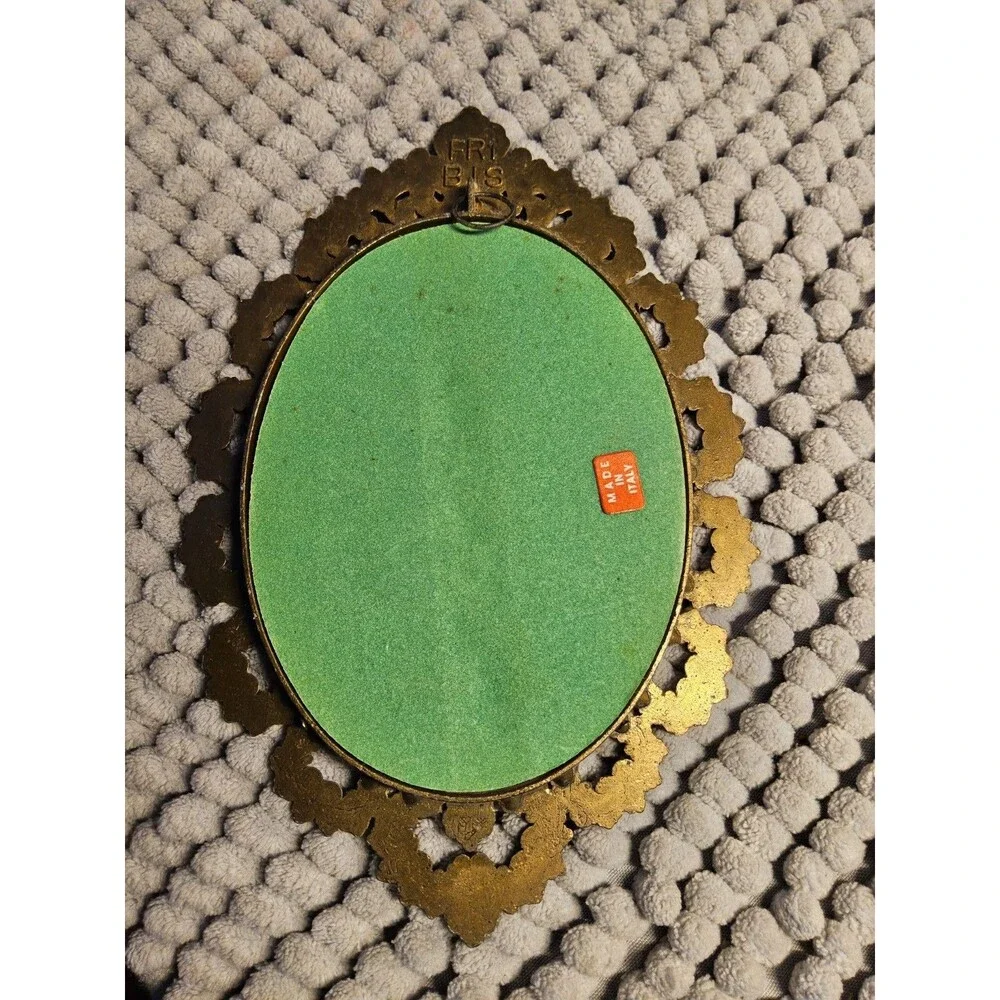 Vintage Ornate Frames Miniature Oval Art Print Decorative Frame, Italy Set of 4